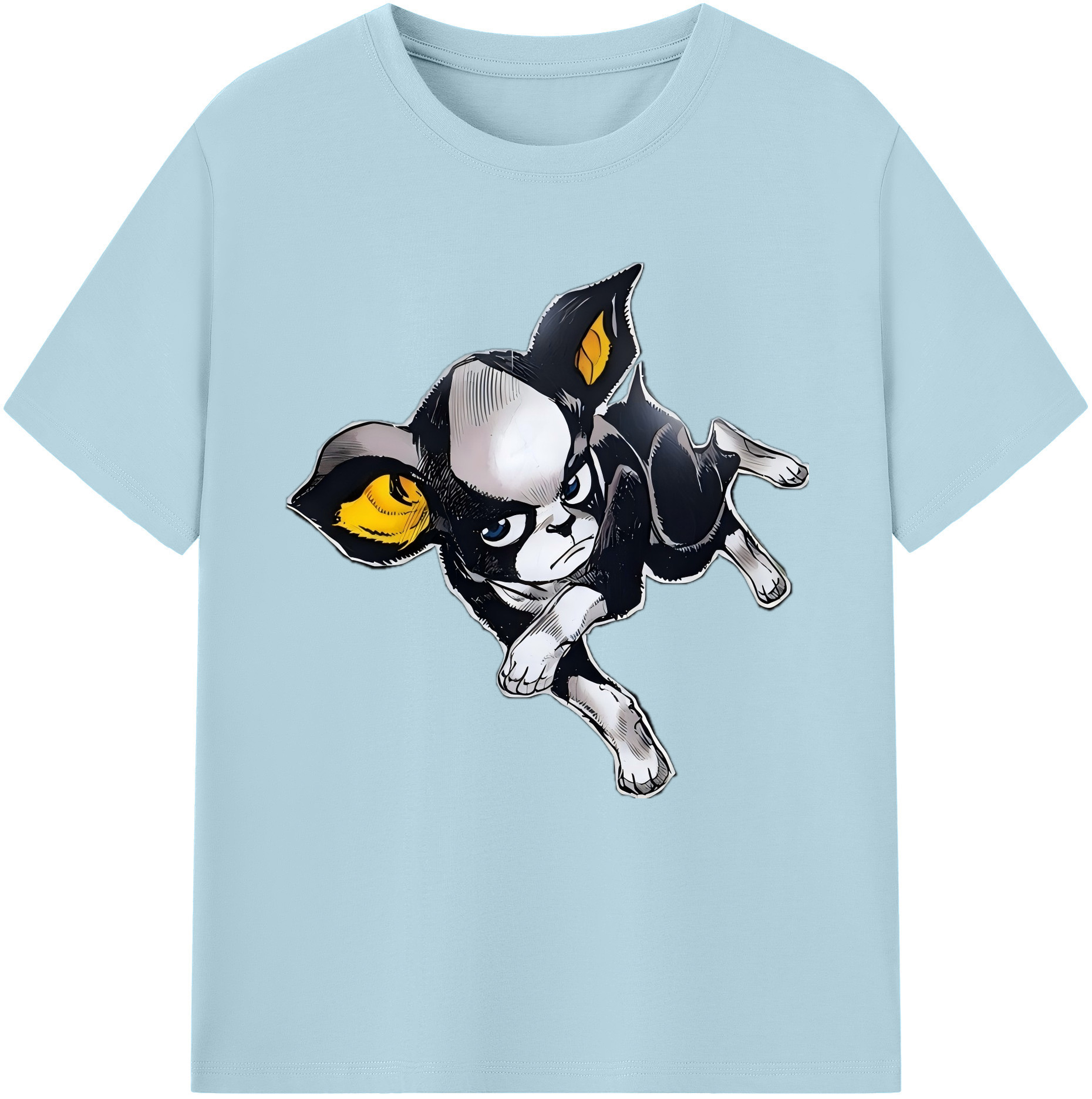 （画像用） ジョジョの奇妙な冒険 イギー JoJo's Bizarre Adventure Iggy 綿100％半袖Tシャツ（フロントプリント）